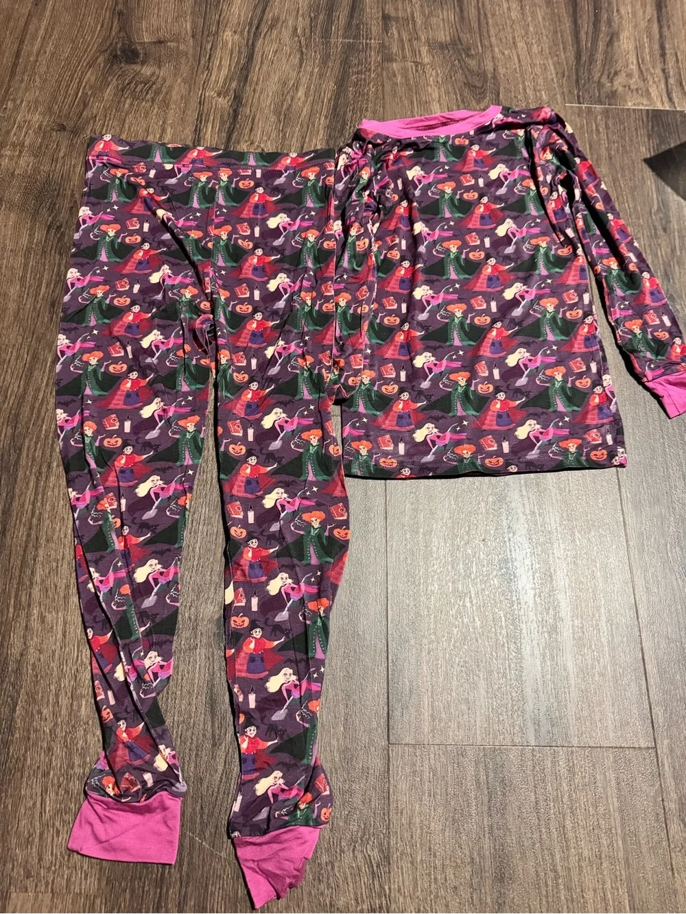 NEW Girls Bamboo Hocus Pocus Halloween Character Pajama Set Size 6/7